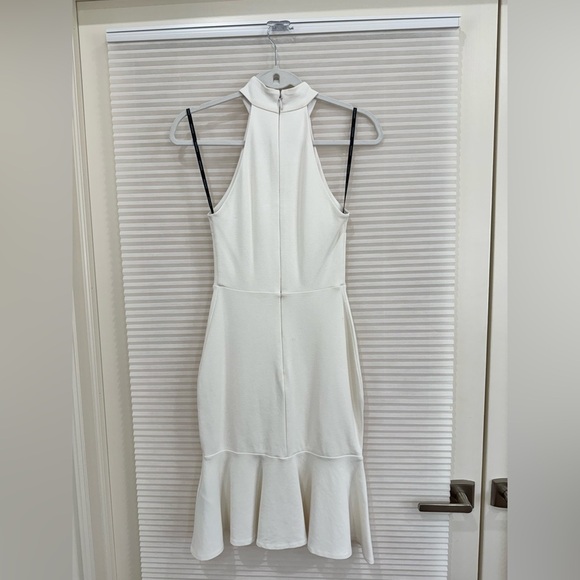 Marciano turtleneck Mock Neck Halter Bodycon Frill midi dress XS - Picture 2 of 7